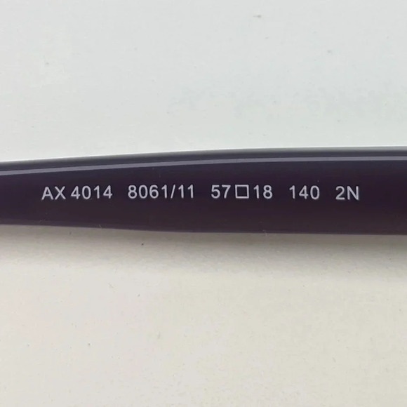 🕶️Armani Exchange AX4014 8061/11 Sunglasses 57/18 140 /KAB117🕶️ - Picture 3 of 7